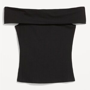 3/$20⚡️ Old Navy Black Ribbed Off the Shoulder Tank Top Full Length